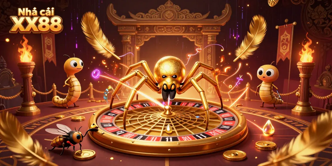 Experience thrilling bets with Nhà cái XX88's dynamic 3D casino adventure illustration.