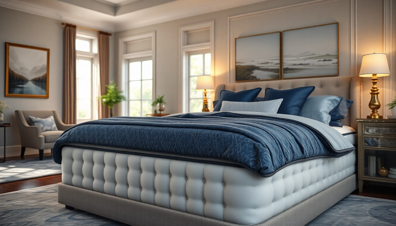 Experience the comfort of stearns and foster lux estate king in a beautifully designed bedroom setting.