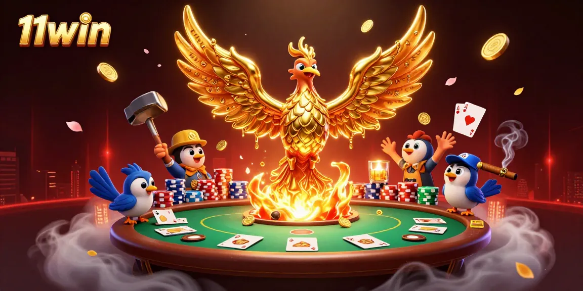 Experience thrilling poker action with 11win’s molten golden phoenix and casino elements.