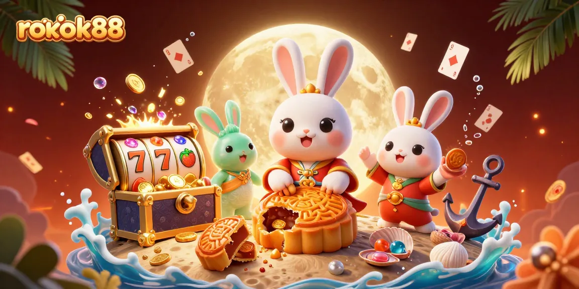 Experience rokok88's thrilling casino scene with vibrant 3D cartoon elements and dynamic gameplay.