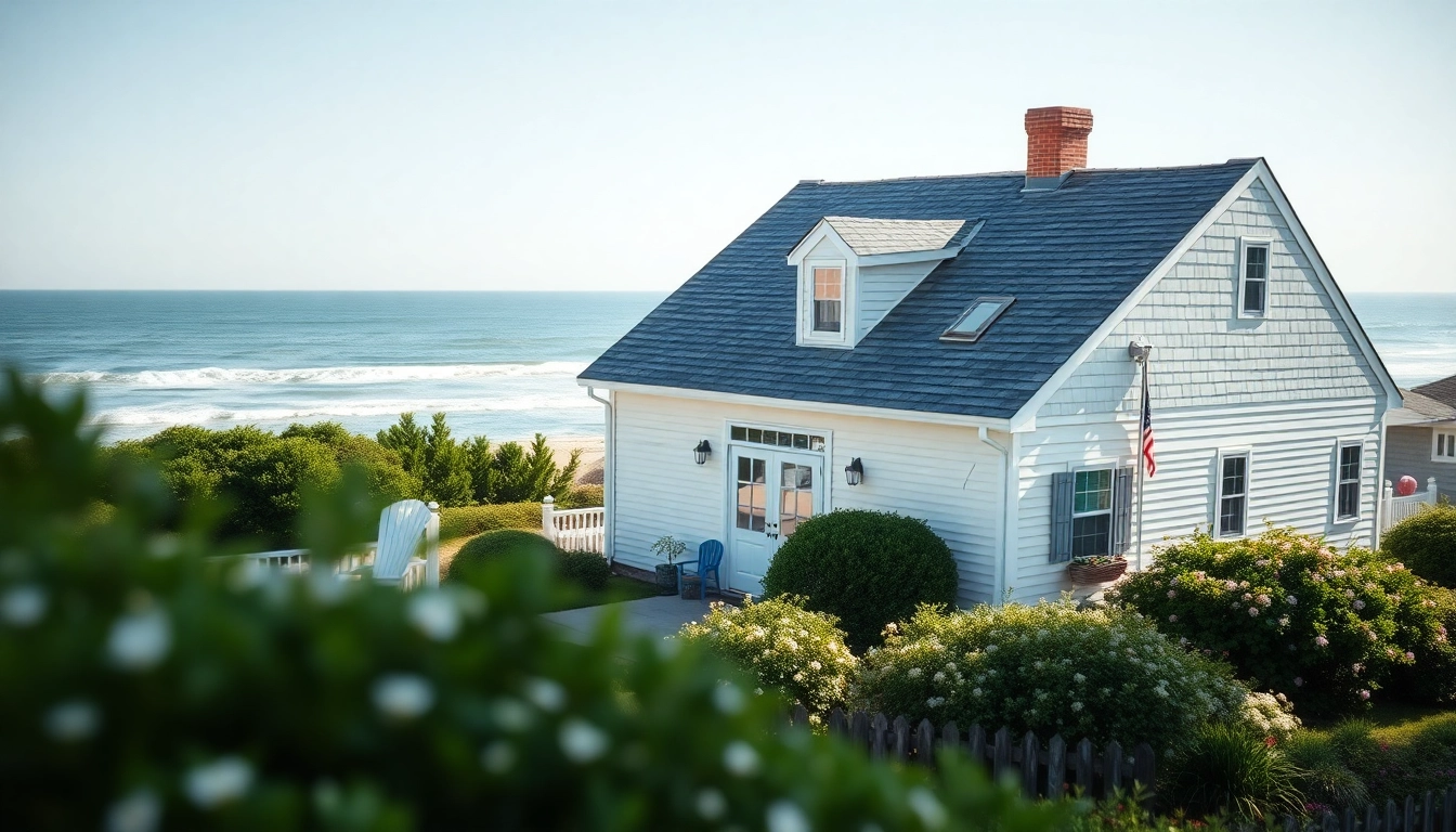 Admiring cape cod homes with traditional architecture and attached garage in a scenic coastal backdrop.