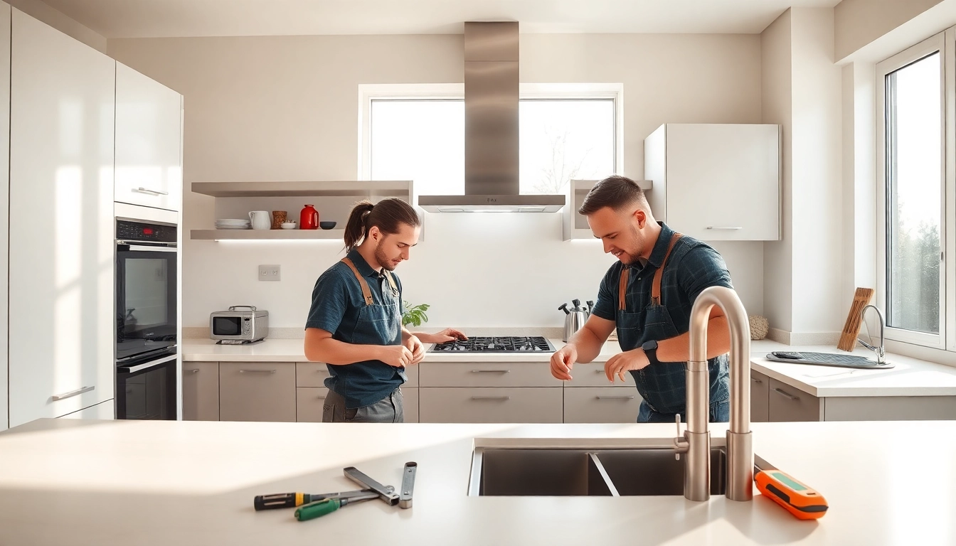 Find expert kitchen fitters near me transforming a home space with modern design elements.