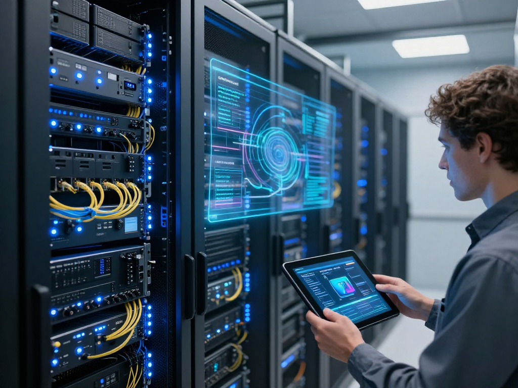 IPTV UK technology featuring modern server infrastructure and cloud computing solutions for scalable digital platforms.