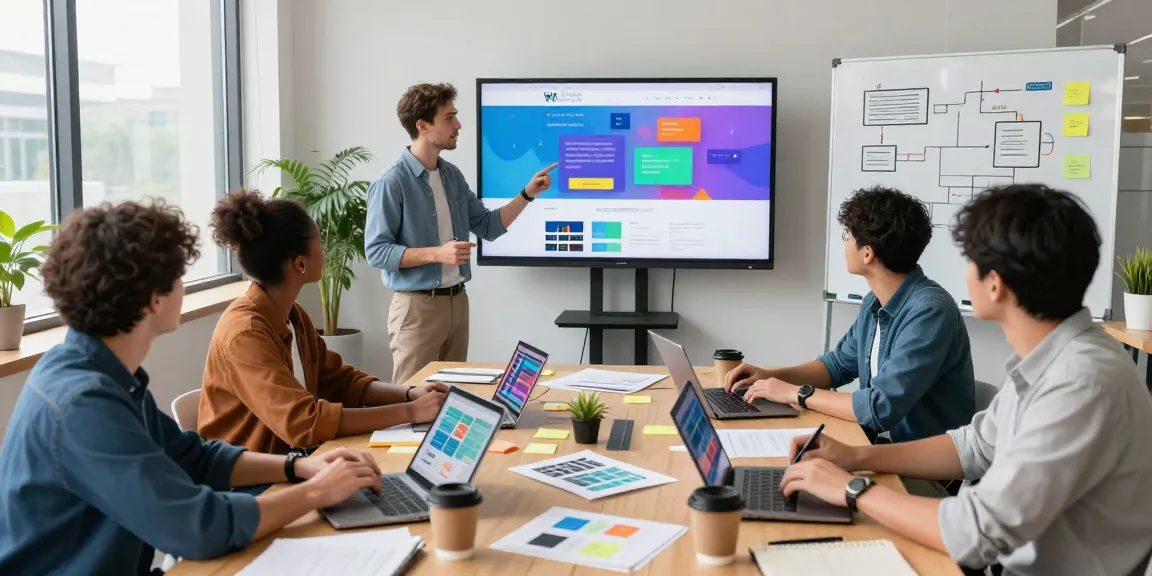 Dynamic team collaboration at a web development company in Gorakhpur, showcasing professionals engaged in creating innovative digital solutions.