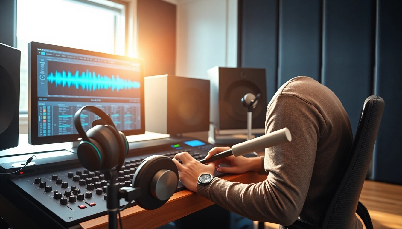 Optimize your audio tracks with expert online mastering services in a modern studio setting.