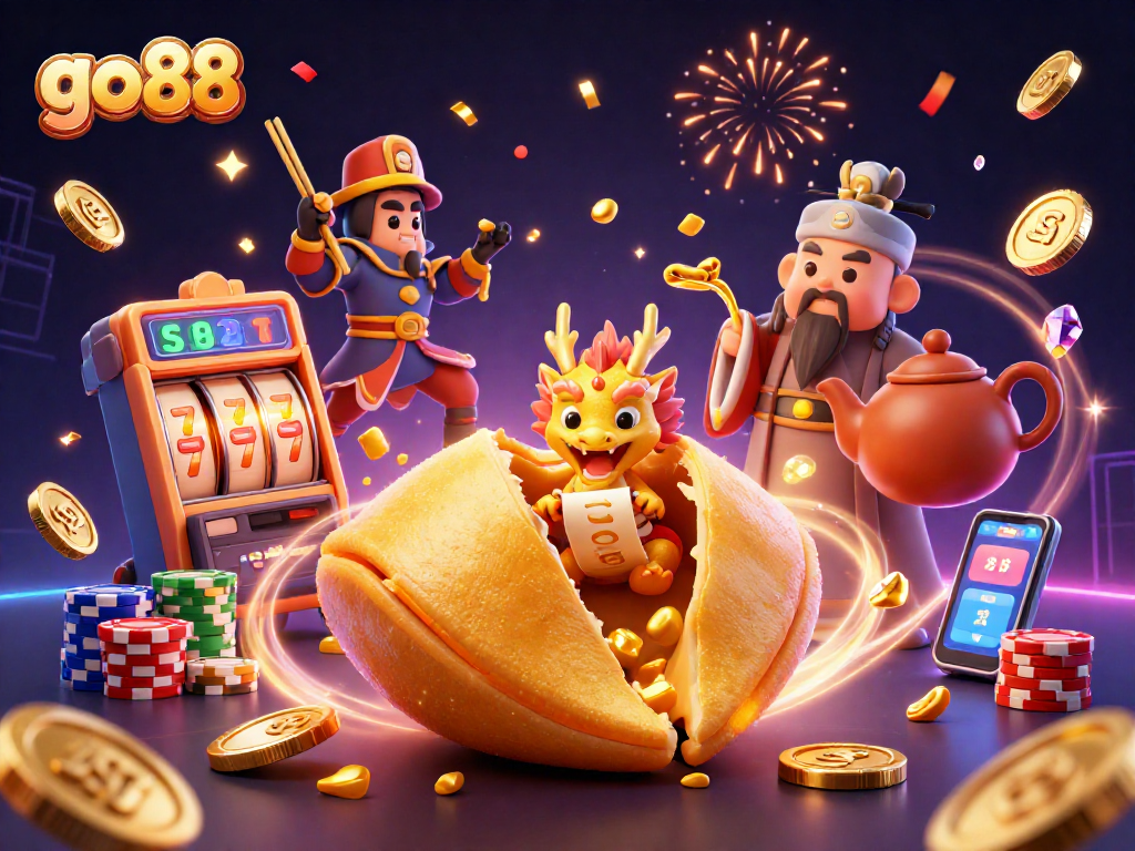 Experience the excitement of go 88 with an animated illustration showcasing a vibrant gaming scene.