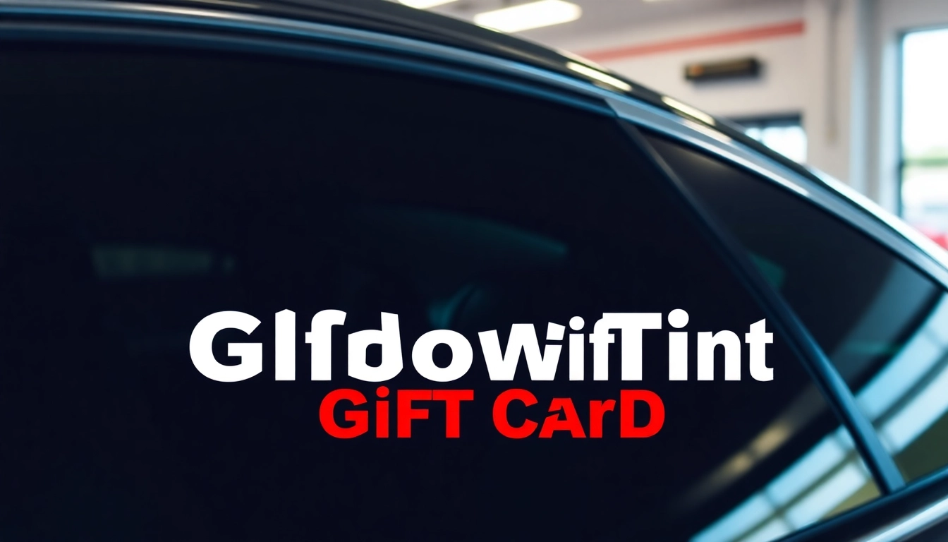 Redeem window tint gift card for premium car window tinting services.