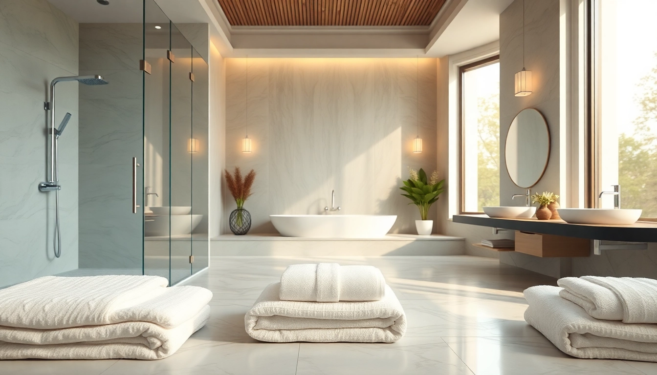 Experience elegant showers au in a beautifully designed modern bathroom with sleek fixtures.