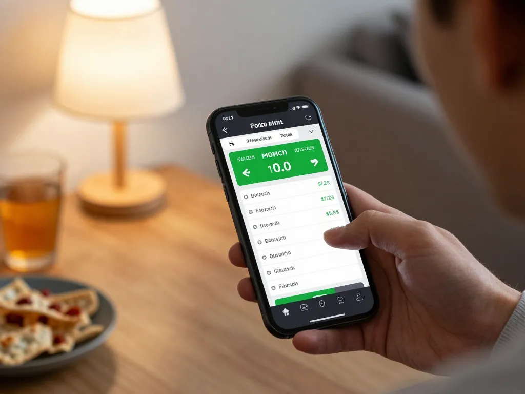 Người dùng tham gia đặt cược trên ứng dụng di động 12bet trong một không gian thoải mái tại nhà, làm nổi bật sự tiện lợi của cờ bạc trực tuyến.