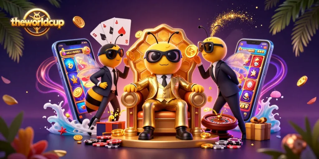 Engage with theworldcup excitement as characters wager in a vibrant casino scene.